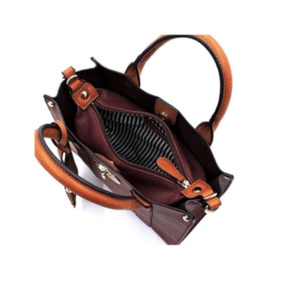 Royal Blue Satchel Handbag Top Handle Purses Shoulder Bag for Women - Picture 3 of 4